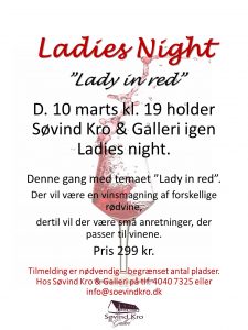 Flyer - Ladies night lady red – Søvind og